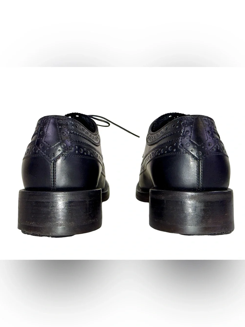 LOUIS VUITTON BLACK LEATHER BROGUES DERBY SHOES
